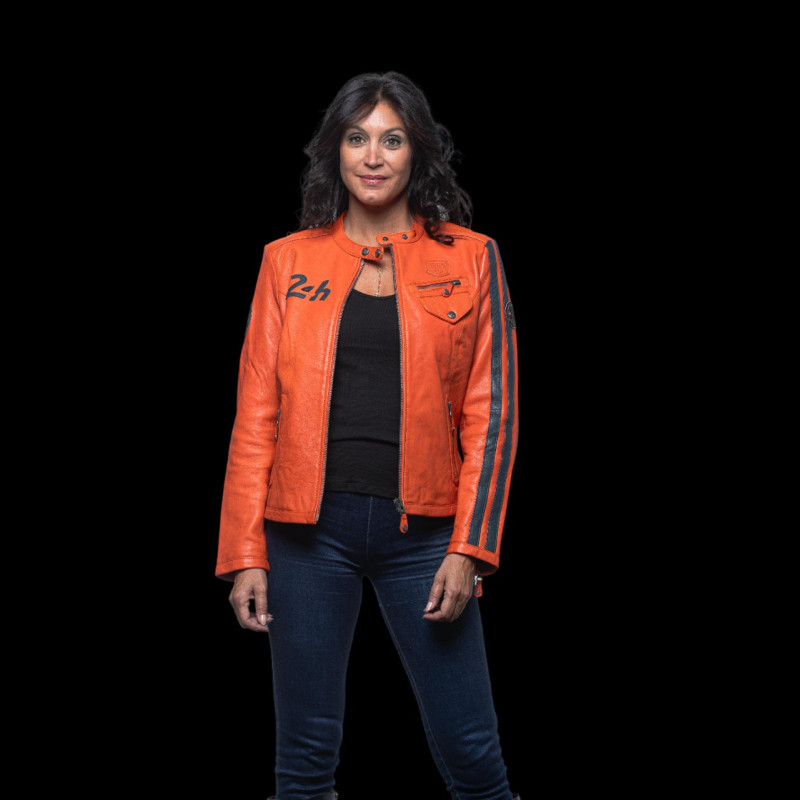 24h Le Mans leather jacket Riley Orange - Women 27276-1206