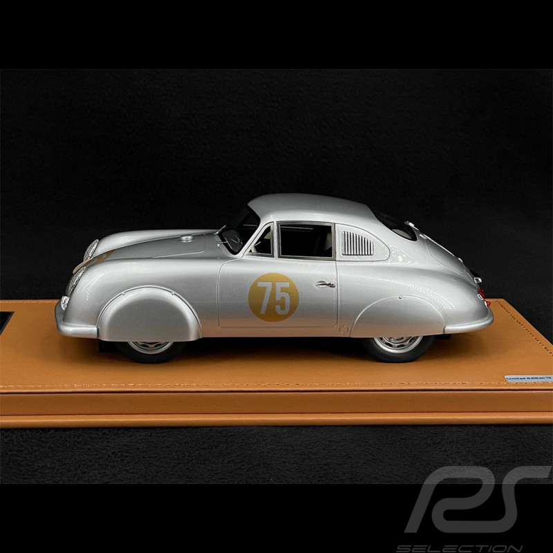 Porsche 356 SL n° 75 75th Anniversary 24h Le Mans 1951 Silber Grau 1/18 Tecnomodel TM18-95S