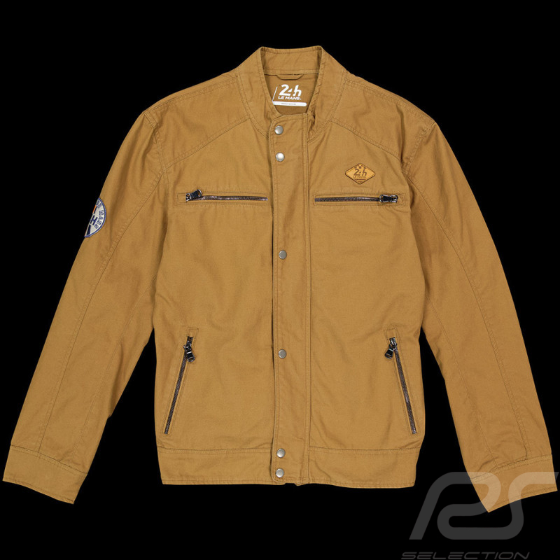 24h Le Mans Jacke Heritage Motor Canvas Beige Camel LM241KS501-580 - Herren