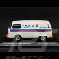 Volkswagen Combi T2 Transporter "Porsche Martini Racing" 1972 Blanc / Bandes Martini 1/43 Minichamps 943053065
