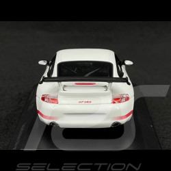 Porsche 911 GT3 RS Type 996 2003 Blanc Carrara / Bandes Rouge Indien 1/43 Minichamps 403062028