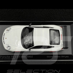 Porsche 911 GT3 RS Type 996 2003 Carraraweiß / Indischrot Streifen 1/43 Minichamps 403062028