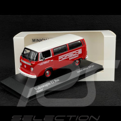 Volkswagen Transporter T2 Bus "Porsche Renndienst" 1972 Red 1/43 Minichamps 943053004