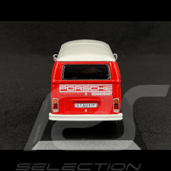 Volkswagen Bulli T2 Bus "Porsche Renndienst" 1972 Rot 1/43 Minichamps 943053004