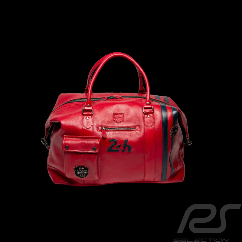 Sehr Große Ledertasche 24h Le Mans - Racingrot André 27264-0282