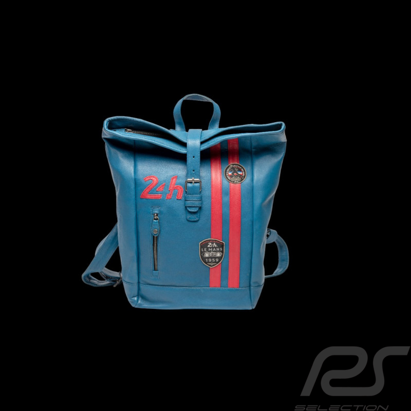 Sac à dos cuir 24h Le Mans - Bleu Océan Fernand 27266-2773