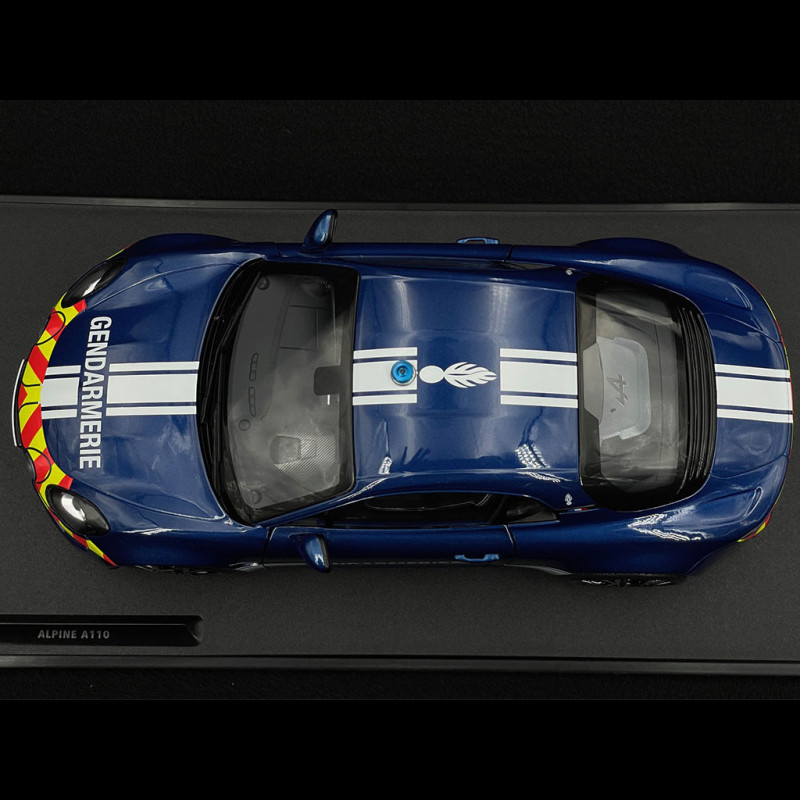Modellino Auto Solido 1/18 – Alpine A110 Gendarmerie 2023, Colore Blu, In Metallico Con 2 Porte Apri Bili