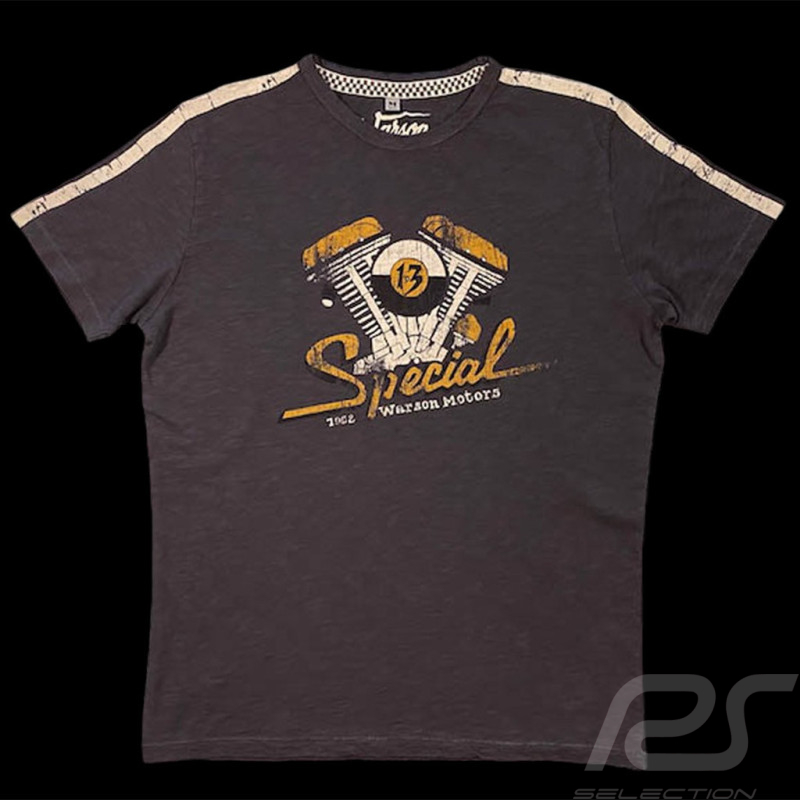 T-shirt Special Hot rod Warson motors Kohlenschwarz 19119 - Herren