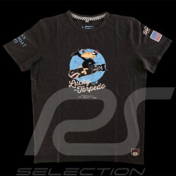 T-shirt Corbeau Lucky Torpedo US Navy Noir Carbon 17101 - Homme