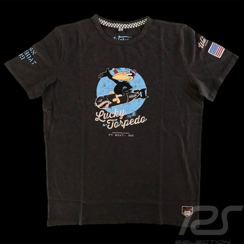T-shirt Crow Lucky Torpedo US Navy Carbon black 17101 - Men