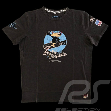T-shirt Corbeau Lucky Torpedo US Navy Noir Carbon 17101 - Homme
