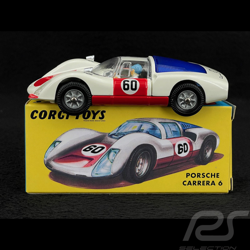 Porsche 906 Carrera 6 1966 Weiß / Rot 1/43 Corgi Toys RT33001