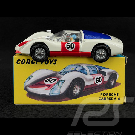 Porsche 906 Carrera 6 1966 Blanc / Rouge 1/43 Corgi Toys RT33001