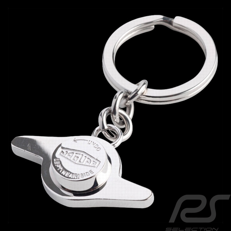 Porte-clés Jaguar D-type 24h Le Mans 1957 Papillon de roue Argent 50JLEMANSPKEY