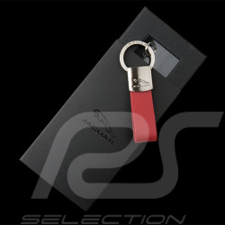 Jaguar Keychain Heritage Logo Loop Leather Red 50JDKR915RDA