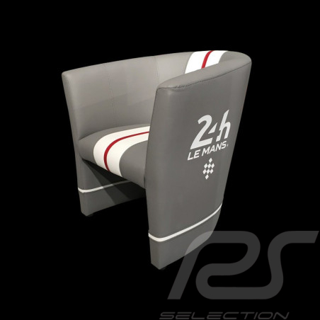 Fauteuil cabriolet Racing Inside 24H Le Mans gris / blanc /rouge