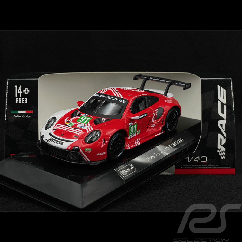Porsche 911 RSR Type 991 n° 91 24h Le Mans 2020 1/43 Bburago 38308