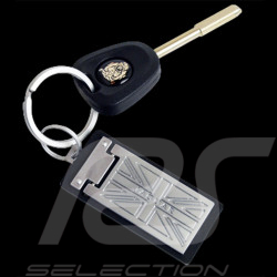 Jaguar Keychain Union Jack Brushed metal JHR1648