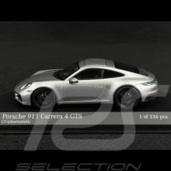 Porsche 911 Carrera 4 GTS Type 992 2019 Gris Argent métallisé 1/43 Minichamps 410063004