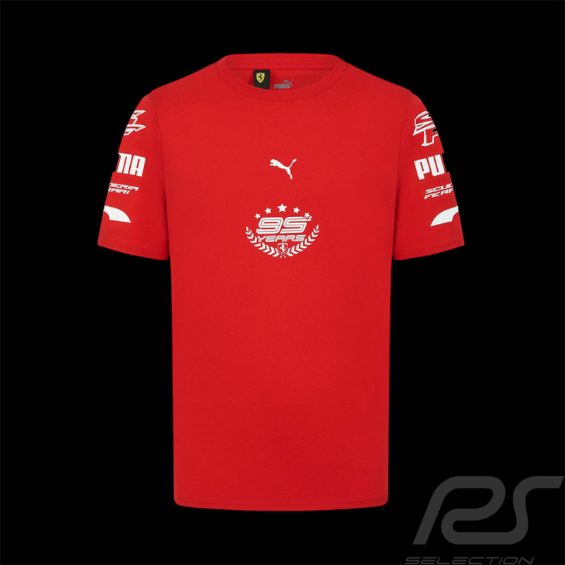 Ferrari T-shirt 95 Jahre F1 Team Leclerc Sainz Puma Rot 701228027-002