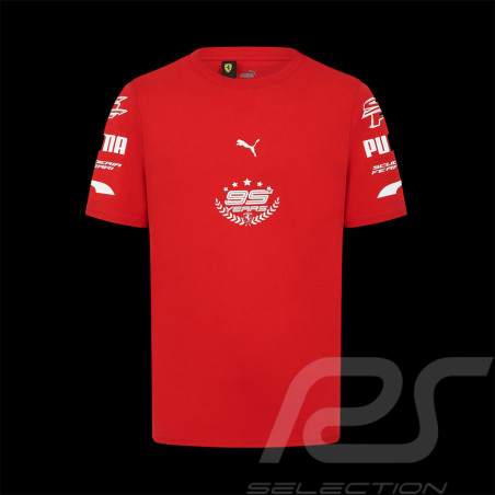 Ferrari T-shirt 95 Jahre F1 Team Leclerc Sainz Puma Rot 701228027-002