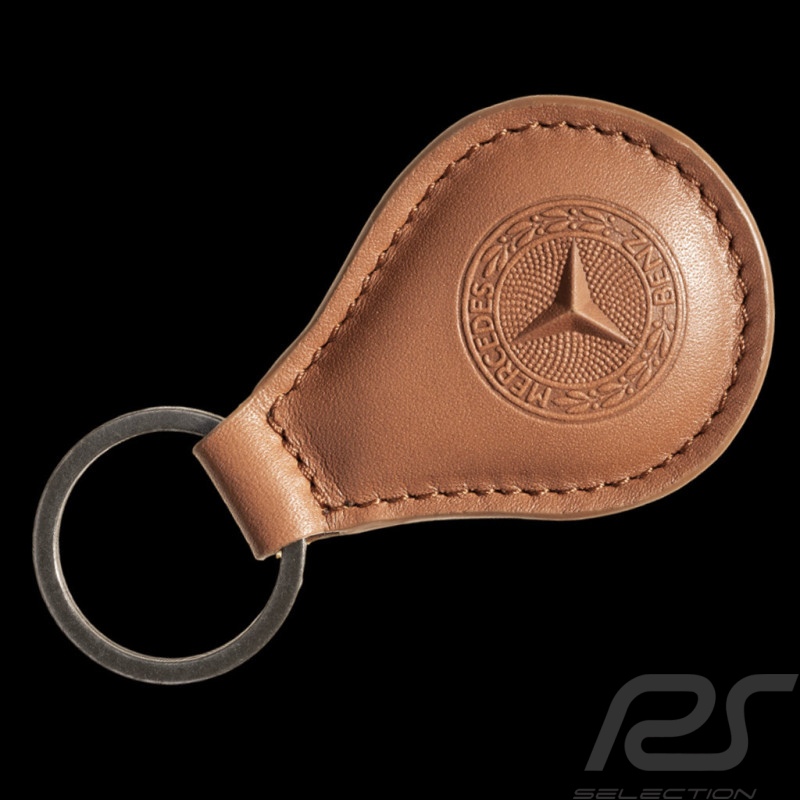Mercedes-Benz Keyring Classic Drop-shaped Leather Brown B66058305