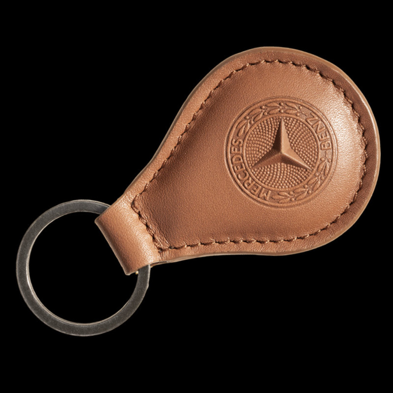 Mercedes-Benz Schlüsselanhänger Classic Tropfen Leder Braun B66058305