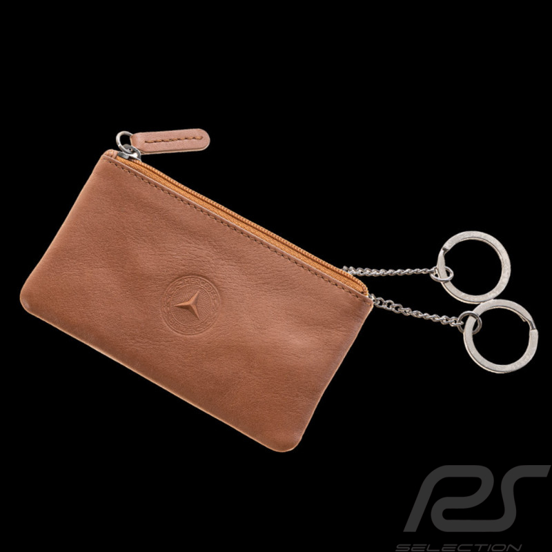 Porte-clés Mercedes-Benz Classic Etui Cuir Carreaux Brun B66058308