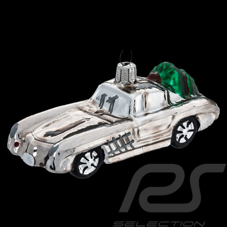 Mercedes-Benz Christmas Ball 300 SL with tree Glass Silver B66058342
