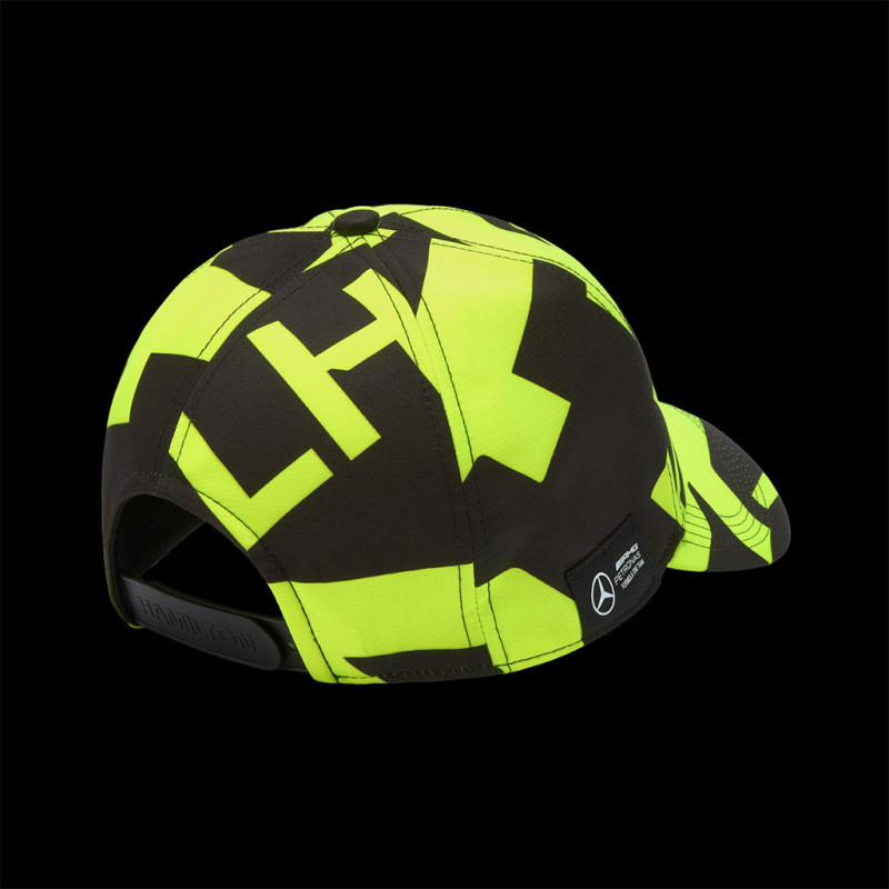 Mercedes Cap F1 n° 44 Lewis Hamilton Schwarz / Gelb 701227590-001