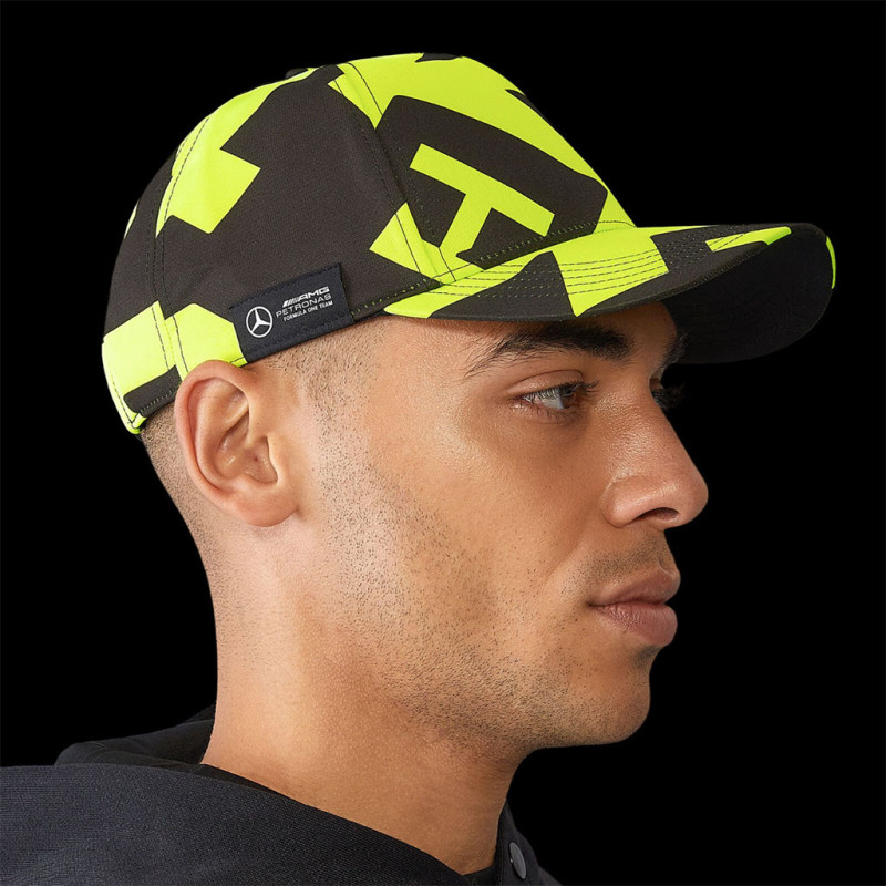 Mercedes Cap F1 n° 44 Lewis Hamilton Schwarz / Gelb 701227590-001