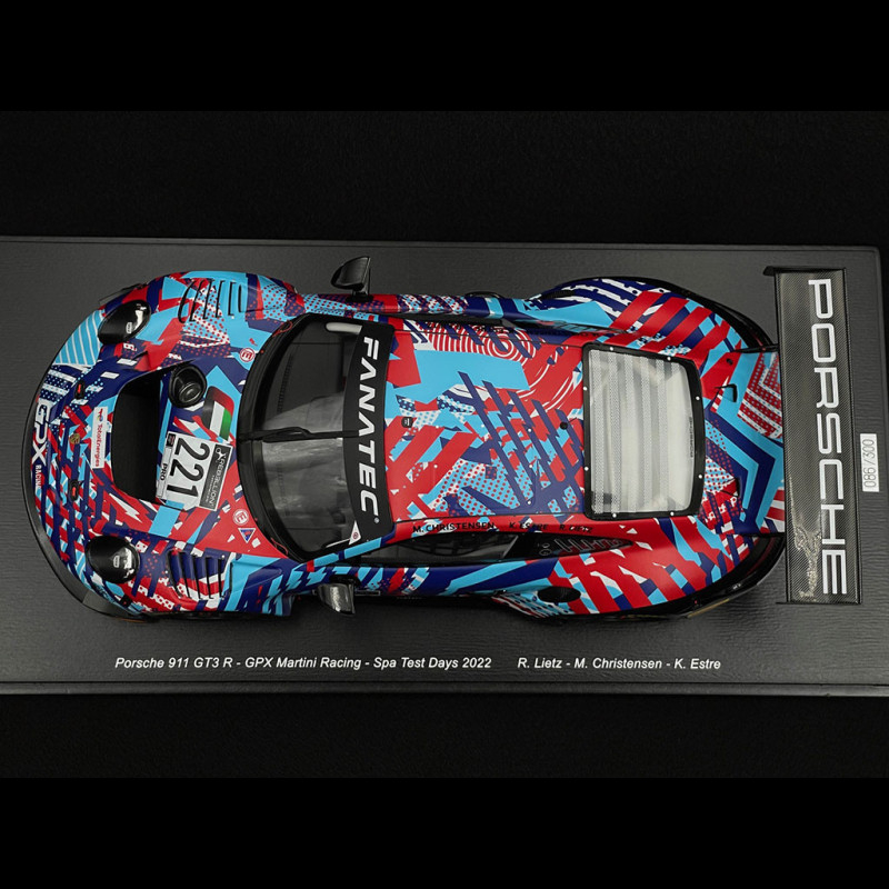 Miniature SPARK 1/18 – Porsche 911 GT3 R SPA Test Days 2022, Résine, édition Limitée