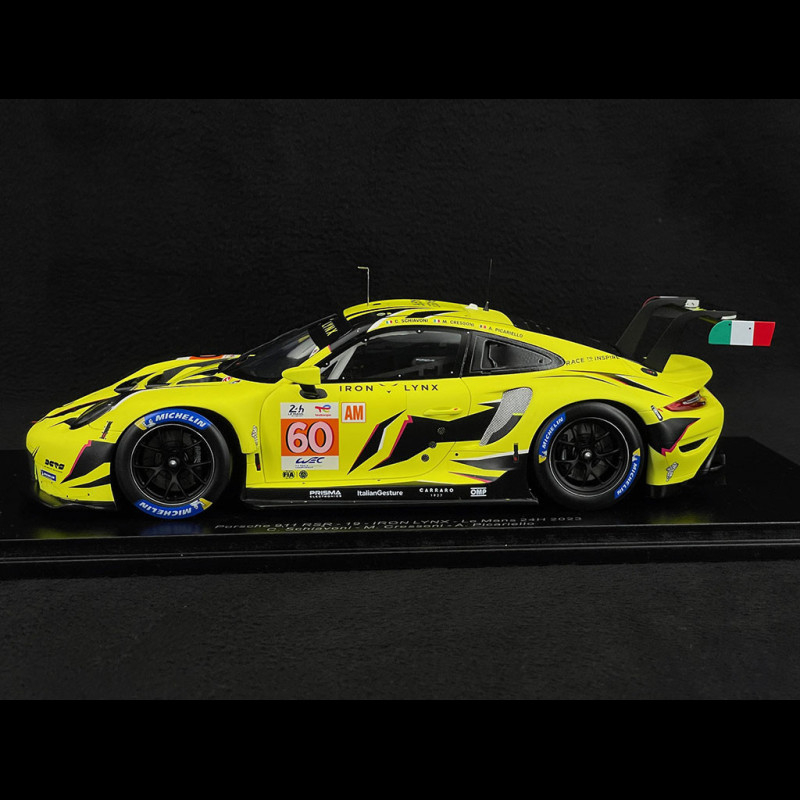 Porsche 911 RSR-19 Type 991 n° 60 Iron Lynx 24h Le Mans 2023 1/18 Spark ...