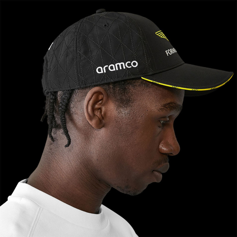 Casquette Aston Martin F1 2025 Édition Spéciale Singapour - Noir Et Bleu, Taille Unique