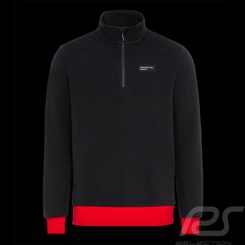 Porsche Pullover Motorsport 5 Quarter-zip Schwarz / Rot WAP169RMSF - unisex