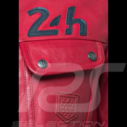 Duo 24h Le Mans Lederjacke + Sehr Große Ledertasche Rot