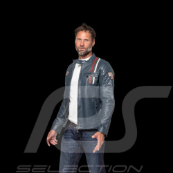 Duo Veste Steve McQueen 24h Le Mans + Sac cuir Bleu Royal