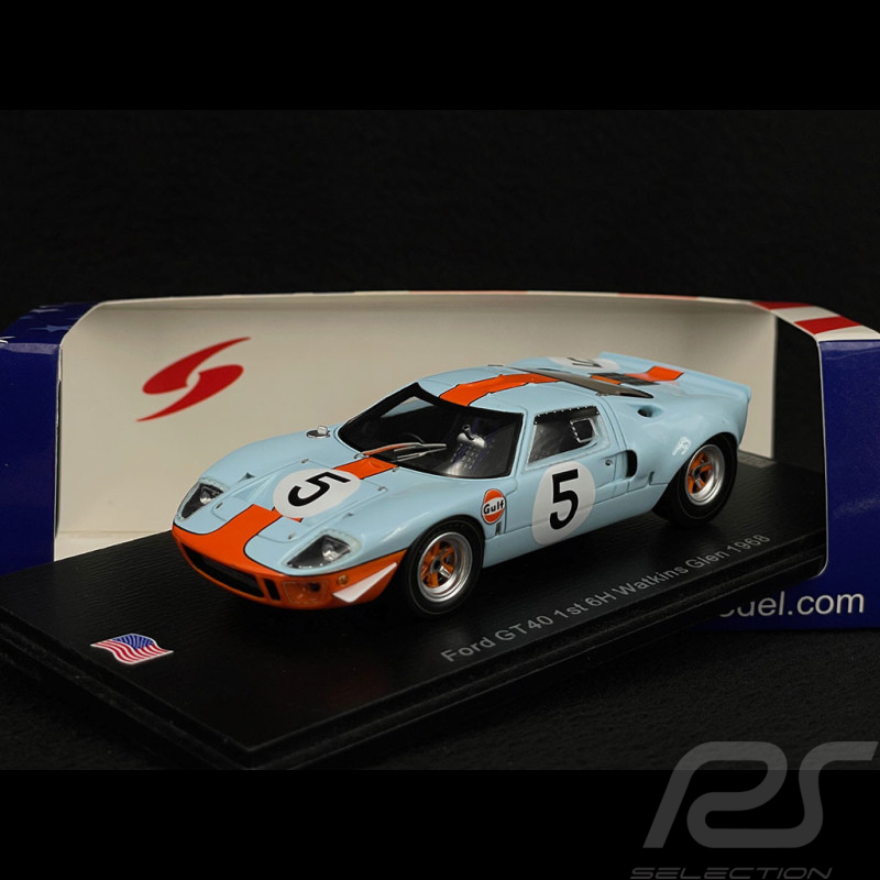 Ford GT40 n° 5 Sieger 6h Watkins Glen 1968 Jacky Ickx 1/43 Spark US253
