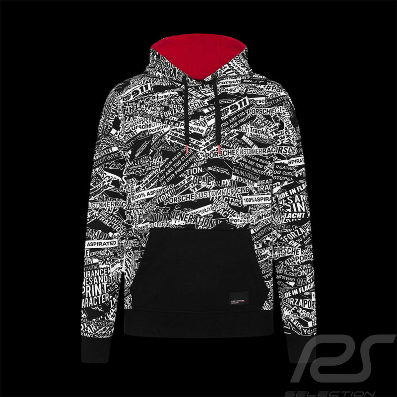 Porsche Sweatshirt Motorsport 5 Black / White WAP166RMSF - unisex