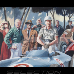 Banner "The day Ascari plunged into the harbor" GP Monaco 1955 original design by Benjamin Freudenthal