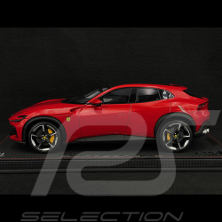 Ferrari Purosangue Carbon Roof 2023 Rosso Corsa 322 Red / Black 1/18 With showcase BBR P18219BCF
