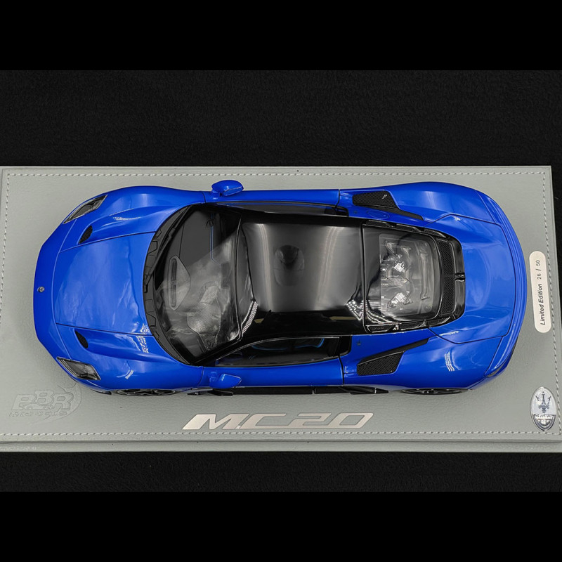 Maserati MC20 Cielo BBR Models 1/18 P18222B Rouge Vincente Métallisé avec vitrine
