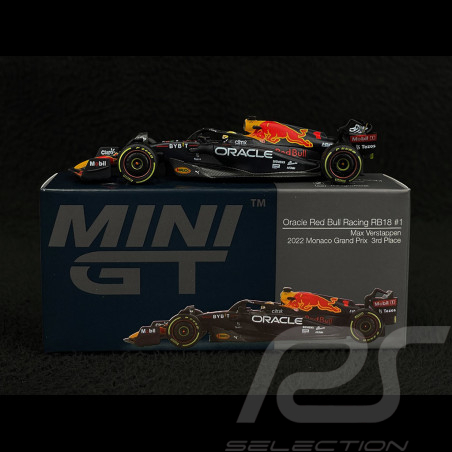 Max Verstappen Red Bull RB18 n° 1 3ème GP Monaco 2022 F1 1/64 Mini GT MGT00550-L