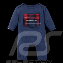 Baby Strampler Porsche 911 Turbo Nr. 1 Tartan Schottenmuster Marineblau WAP3600260RTN1 - Baby