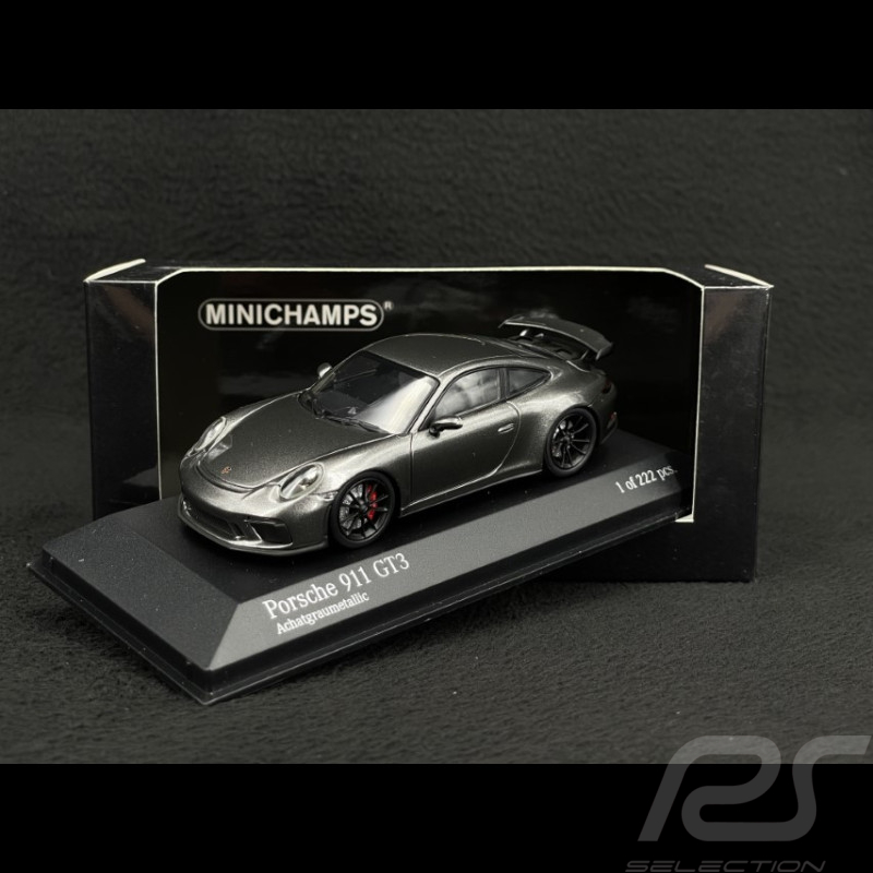 Porsche 911 GT3 type 991 Mk II 2017 agate grey metallic 1/43 Minichamps 413066033