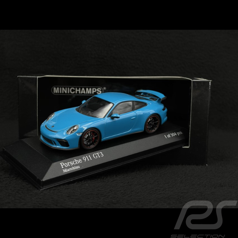 Porsche 911 GT3 type 991 phase II 2017 bleu miami 1/43 Minichamps 410066022
