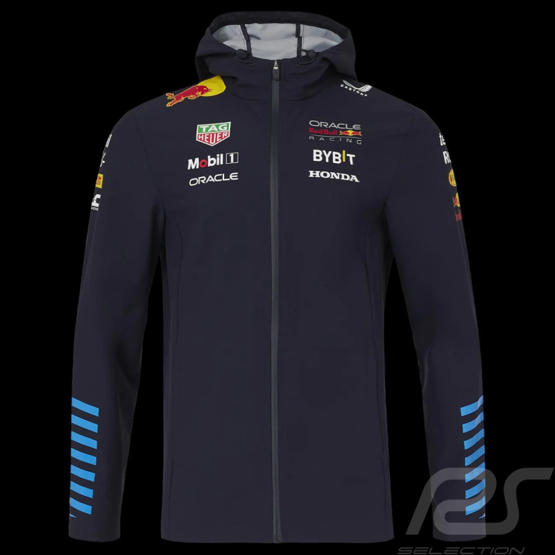 Red Bull Jacket F1 Team Verstappen Pérez Rain Jacket Night Blue TU5284-190 - Unisex