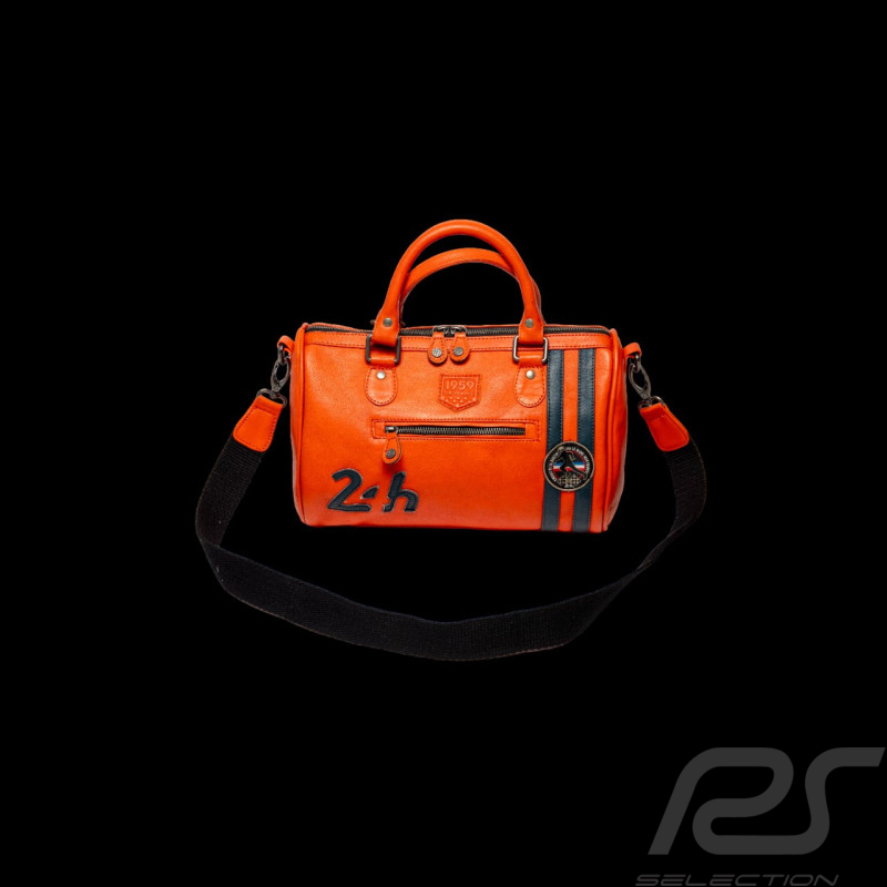 Sac à main 24h Le Mans 1959 Courcelles en cuir Orange 27265-9090