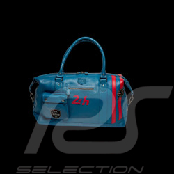 Large 24h Le Mans Bag 1959 Leather 48h Gaston Ocean Blue 27267-3046