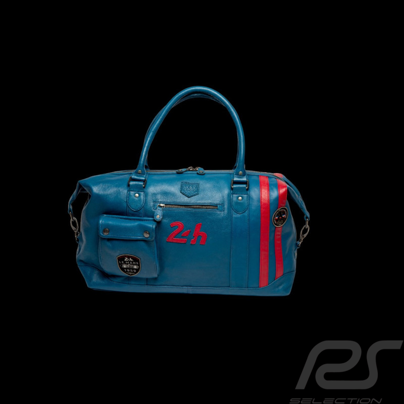 Große 24h Le Mans Tasche 1959 Leder 48h Gaston Oceanblau 27267-3046